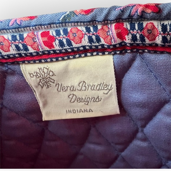 Vera Bradley Rose Portfolio Cover And Eyeglasses Case Vintage Rare Red Blue - Picture 8 of 13